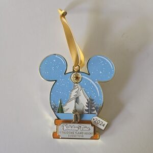 Disneyland 2024 Holiday Time Jumbo Matterhorn Pin Ornament
